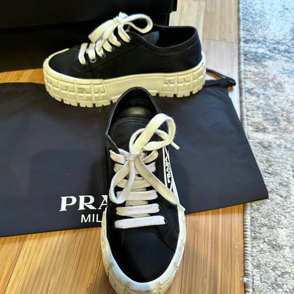 Prada Nylon Sneakers Black Women 6 (36) - Picture 8 of 10